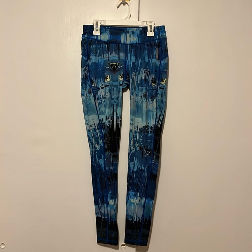 Reebok PlayWarm Blue Athletic Legging Size S